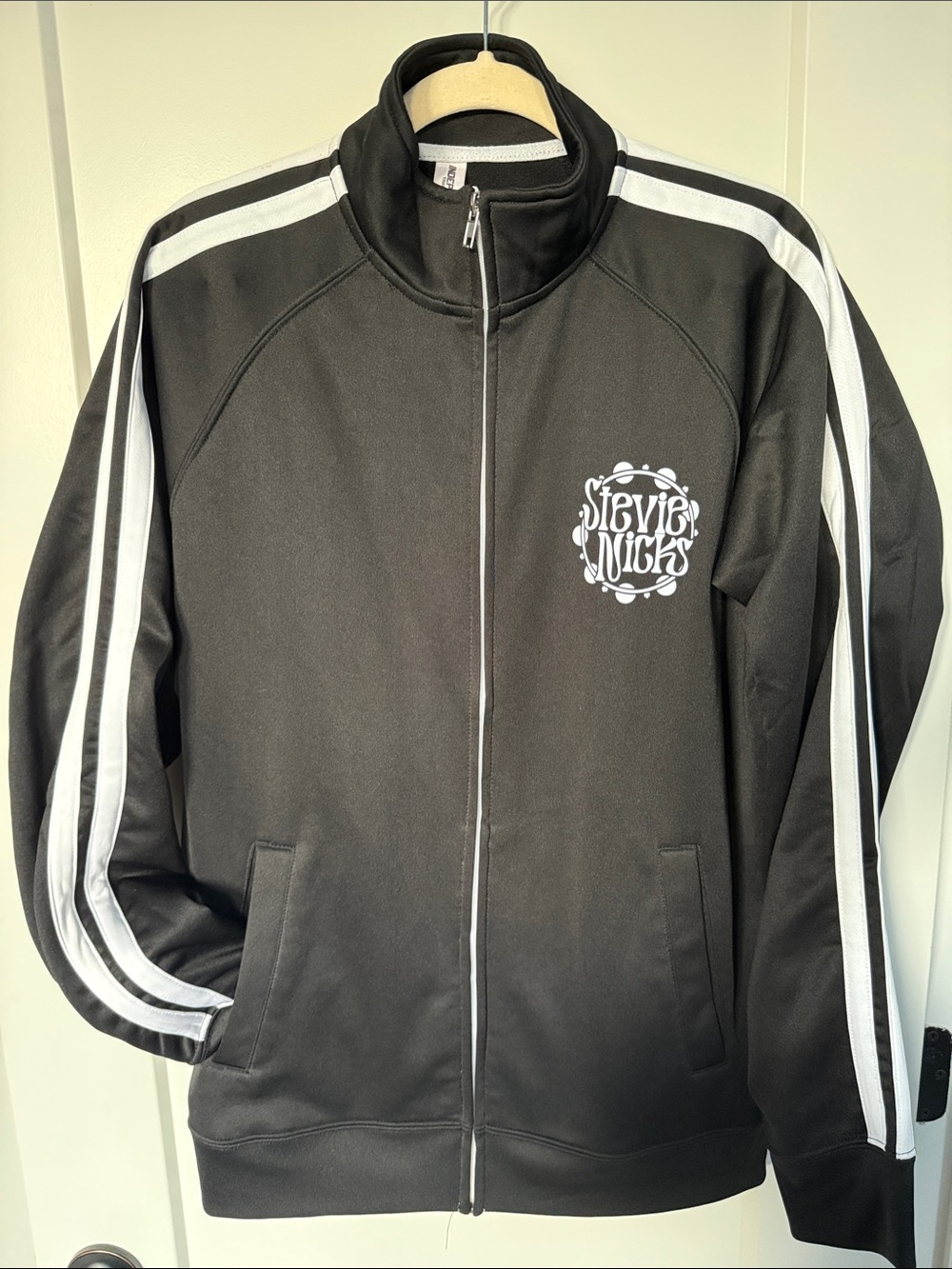 Stevie Nicks - Black Track Jacket with White Stripes - NEW - Men or Women